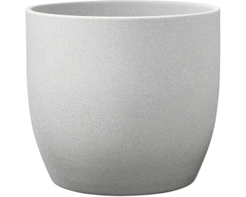 Übertopf Soendgen Basel Stone Keramik Ø 24 cm H 23 cm hellgrau Runder Pflanztopf aus robustem Material