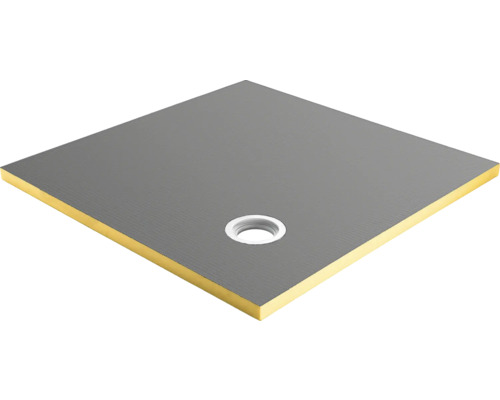 Swisspor Befliesbares Duschelement swissporBOARD Doccia Punto 100 x 200 x 4 cm Ablauf dezentral 300079 Quadratische Duschwanne mit Ablauf