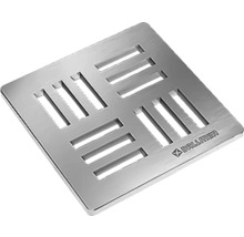 Quadratischer Bodenablauf aus Metall mit Schlitzmuster