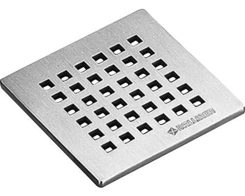 Quadratischer Bodenablauf aus Edelstahl mit quadratischen Löchern