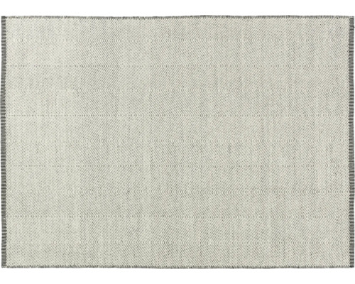Teppich Merlot Fischgrät weiss/anthrazit 90x160 cm