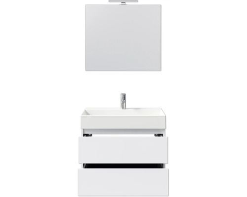 Waschtisch mit Unterschrank und Spiegel für das Badezimmer