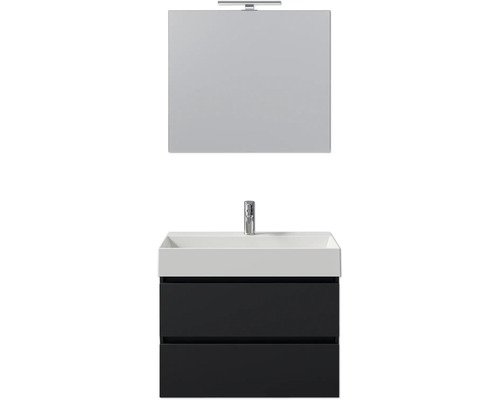 Waschtisch mit Waschbecken, Unterschrank und Spiegel für Badezimmer