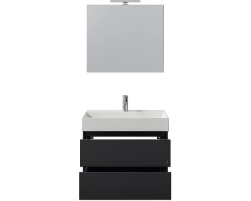 Badezimmermöbel-Set mit Waschbecken, Unterschrank und Spiegel