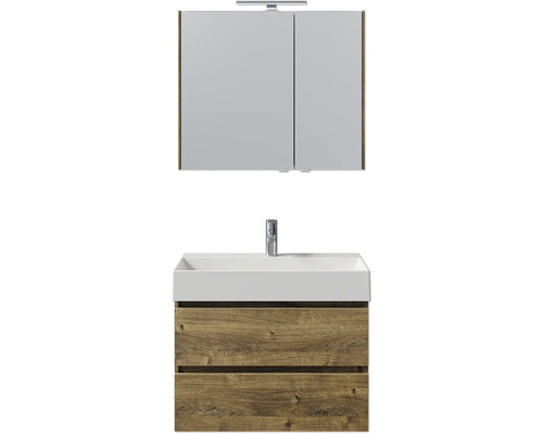 Badezimmerset mit Spiegelschrank, Waschtisch und Unterschrank