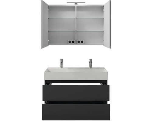 Waschtischkombination mit Spiegelschrank für das Badezimmer