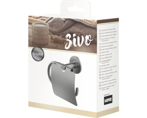 Verpackung einer Toilettenpapierhalterung mit Deckel, Graphit