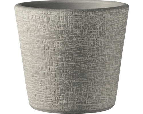 Übertopf Soendgen Piran Keramik Ø 12 cm H 11 cm Grau Textur
