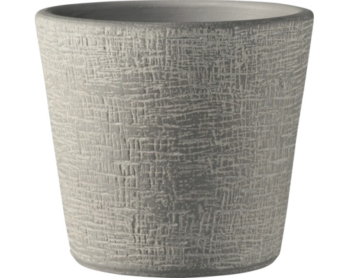 Übertopf Soendgen Piran Keramik Ø 25 cm H 24 cm Grau Textur
