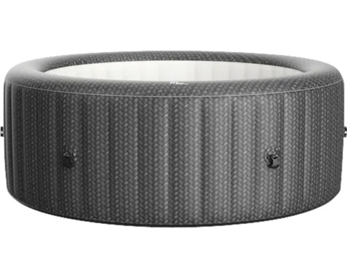 Aufblasbarer runder Whirlpool mit geflochtener Optik.