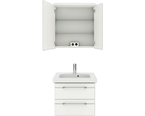 Waschtischkombination mit Spiegelschrank zur Aufbewahrung im Badezimmer