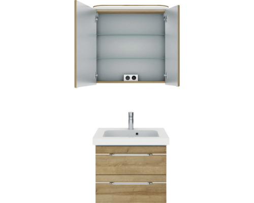 Waschtisch mit Unterschrank und Spiegelschrank für das Badezimmer