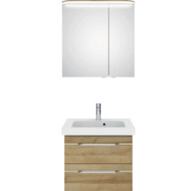 Badezimmer-Set mit Spiegelschrank, Waschbecken und Unterschrank