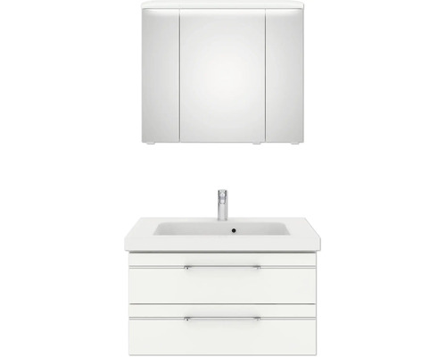 Waschtisch mit Unterschrank und Spiegelschrank für das Badezimmer