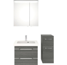 Badezimmer-Set mit Spiegelschrank, Waschtischunterschrank und Seitenschrank