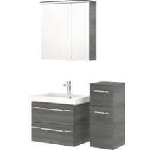 Badezimmer Möbelset mit Waschtisch, Spiegelschrank und Seitenschrank