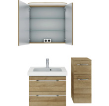 Badezimmer-Set mit Spiegelschrank, Waschtisch und Unterschrank