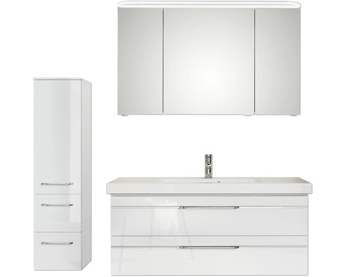 Badezimmerset mit Spiegelschrank, Waschtisch und Unterschrank
