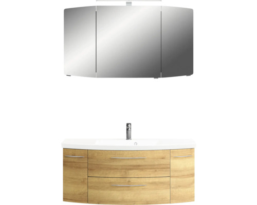 Waschtischkombination mit Spiegelschrank für Badezimmer