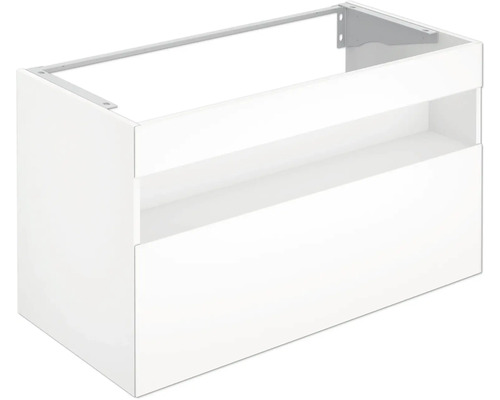 Waschtischunterschrank KEUCO Stageline mit LED-Beleuchtung BxHxT 100 x 62,5 cm x 49 cm Frontfarbe weiß glanz 32872300100
