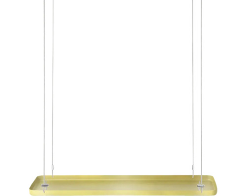 Tablethänger Esschert’s Garden L 58 x 15 x 2 cm Metall Kunststoff rechteckig gold Hängeleuchte mit rechteckigem Lampenschirm und filigranen Aufhängungen