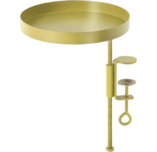 Klemmtisch aus Metall mit runder Ablage