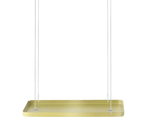 Tablethänger Esschert’s Garden S 38 x 15 x 2 cm Metall Kunststoff rechteckig gold Goldfarbene Hängeleuchte mit rechteckigem Schirm und transparenter Aufhängung