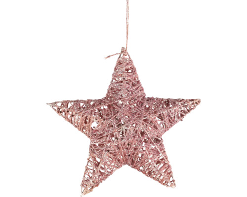 Weihnachtsdeko Hänger Glitter rosa