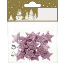 Verpackung mit glitzernden Sternen zur Dekoration