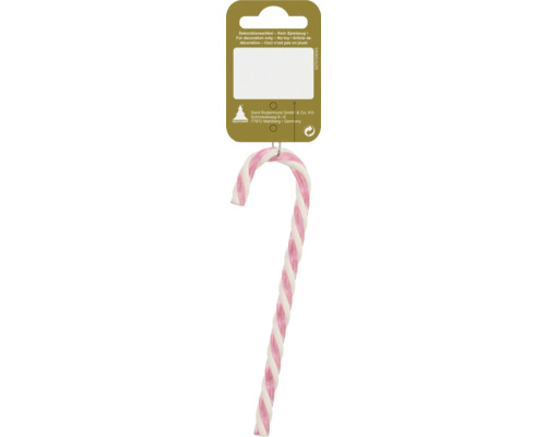 Weihnachtsdeko Hänger Zuckerstange 15 cm rosa weiß