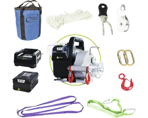 Akku-Spillwinde Seilwinde Portable Winch mit Kit PCW3000-LI-A