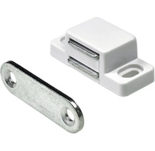 Magnetschnäpper 2 kg Gegenplatte starr 35 x 15 x 13 mm verzinkt weiß 10 Stück