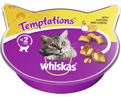 Katzensnack Whiskas Temptations Knusper-Taschen Huhn und Käse 60 g