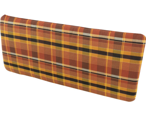Großes Gartenbank-Polster 100x100x10 Cm – Wasserdicht, Mit Gurten, Orange, Für 2-/3-Sitzer
