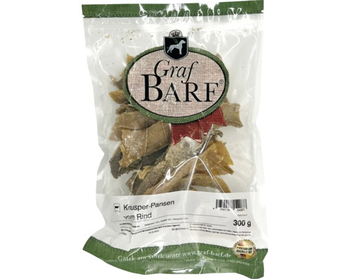 Hundesnack Graf Barf Knusper-Pansen Rind, getrocknet ca. 300 g Kauartikel