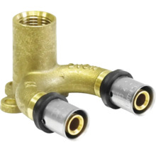 Pressfitting Winkelstück aus Messing mit Innengewinde