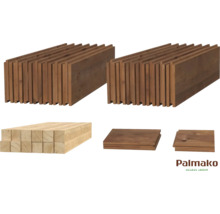 Holz für Gartenhaus mit Palmatimbre-Profil und Palmatimbre-Ecke