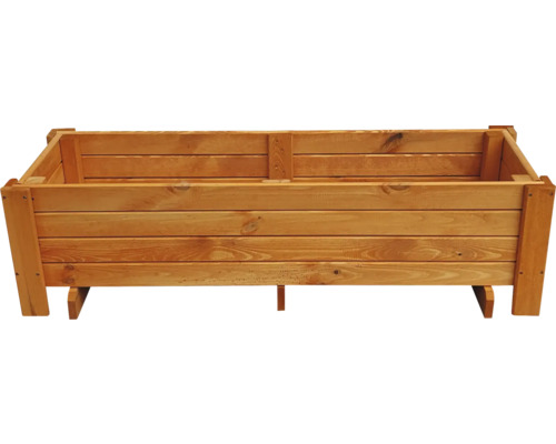 Blumenkasten „Romantica“ aus Holz 34 x 38 x 118 cm honigfarben Holzpflanzkasten für den Garten