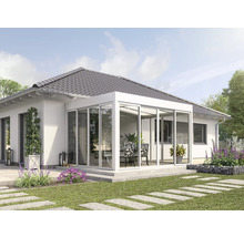 Haus mit Anbau Wintergarten und Garten