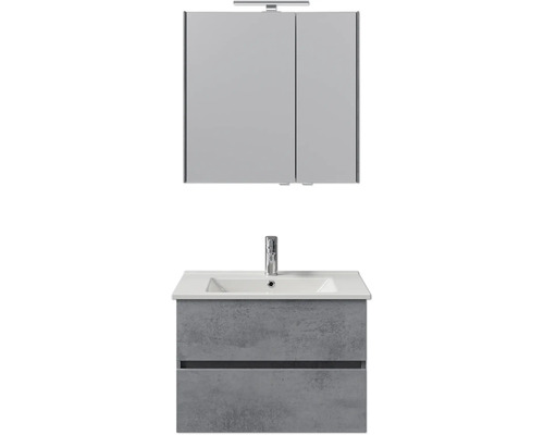 Waschtisch mit Unterschrank und Spiegelschrank für das Badezimmer