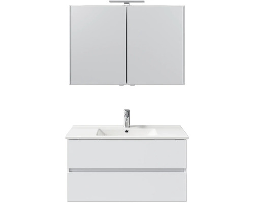 Waschtischkombination mit Spiegelschrank für Badezimmer