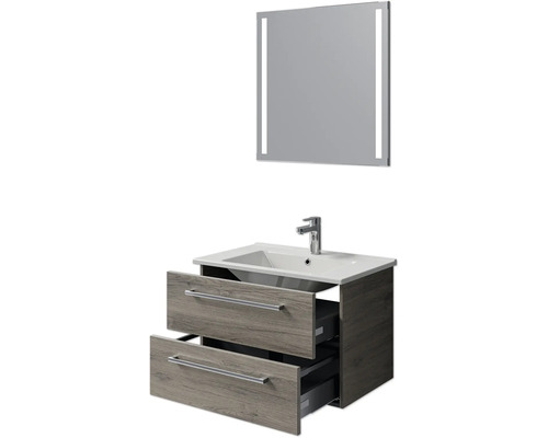 Badezimmer Waschtischkombination mit Spiegel und zwei Schubladen