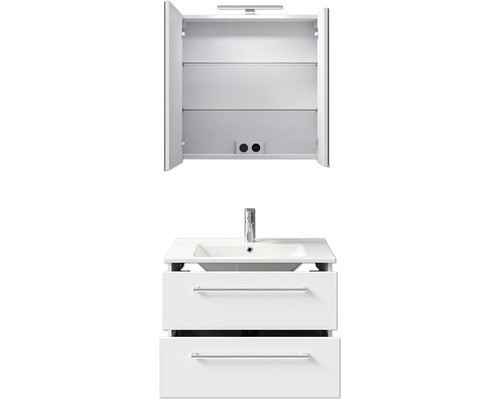 Waschtisch mit Unterschrank und Spiegelschrank für das Badezimmer