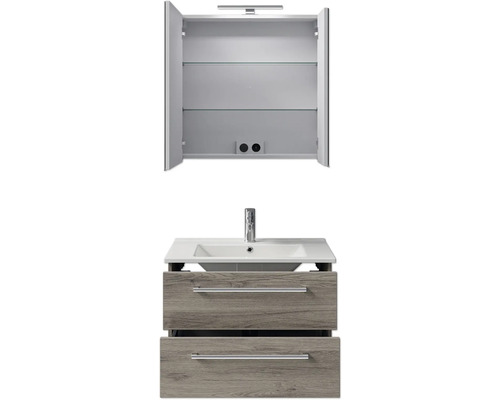 Waschtisch mit Unterschrank und Spiegelschrank für das Badezimmer