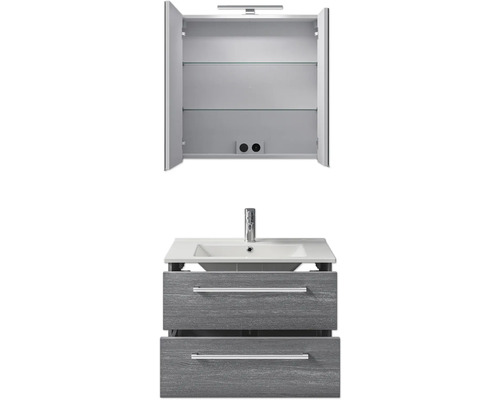 Waschtisch mit Unterschrank und Spiegelschrank für das Badezimmer