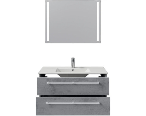 Waschtischunterschrank mit Waschbecken und Spiegel für das Badezimmer