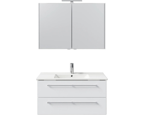 Waschtisch mit Unterschrank und Spiegelschrank für das Badezimmer