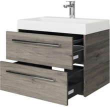 Waschtischunterschrank mit zwei Schubladen und Waschbecken