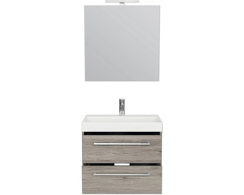 Badezimmer Waschtischkombination mit Spiegel und zwei Schubladen