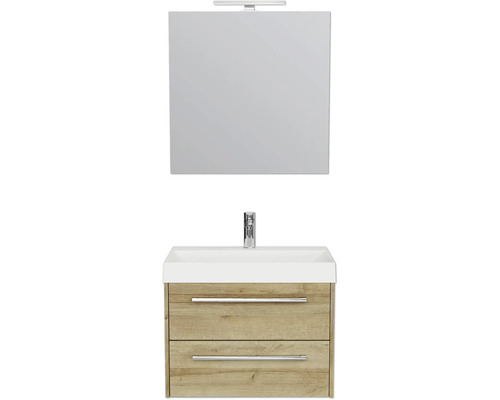 Waschtisch mit Spiegel und zwei Schubladen für das Badezimmer